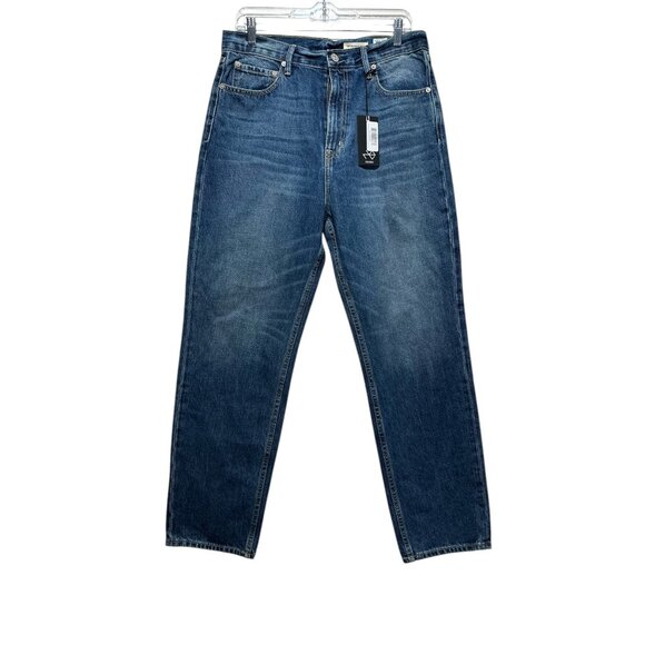 NOEND High Rise Relaxed Straight Jeans Womens 29 Blue Made USA 100% Cotton Denim - Picture 3 of 16